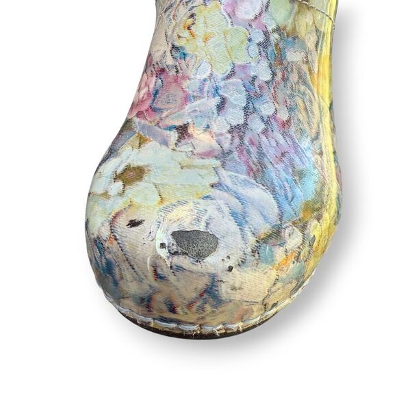 Dansko XP Floral Watercolor Leather Slip on Clog Shoes Women's EU 40 9-9.5 - Picture 8 of 13